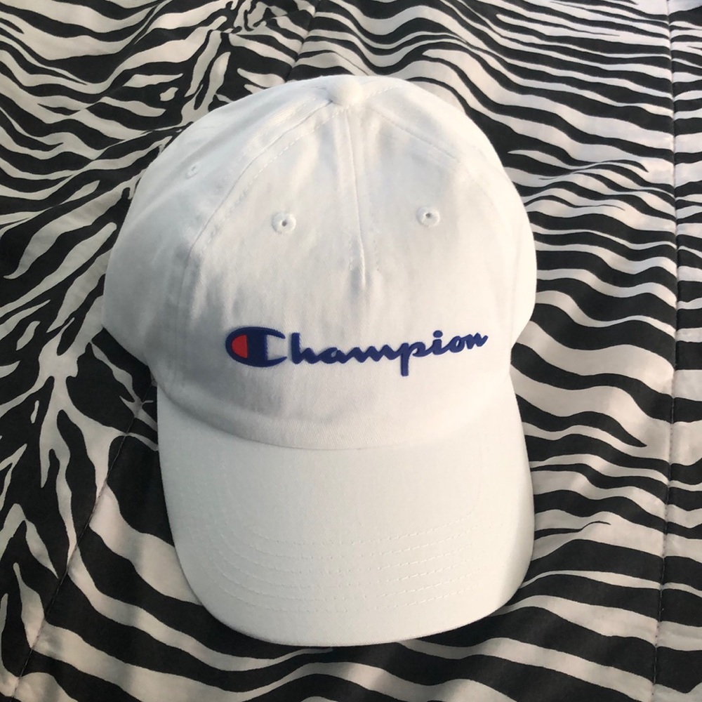 white champion hat